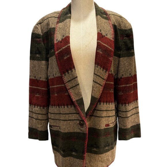 Vintage Harris/Wallace Western Wool Overcoat – Size L - Picture 1 of 6